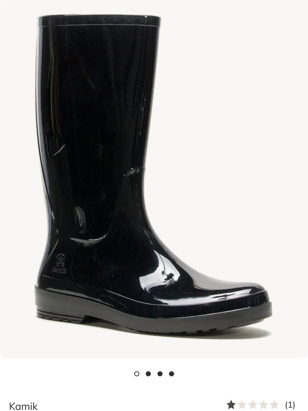 Kamik Women's Glossy Black Tall Rain Boot